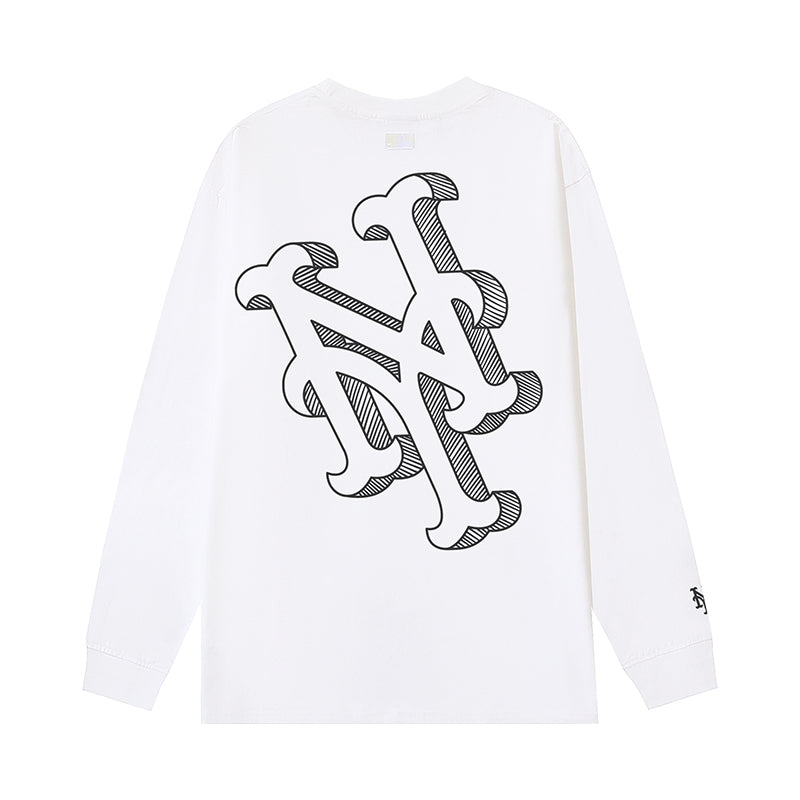 NY Mets Sketch Fill Long Sleeve T-Shirt
