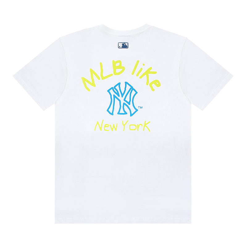 MLB Hand‑Drawn Letter Graphic Cotton Short‑Sleeve T‑Shirt