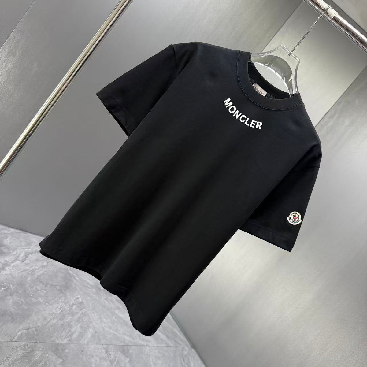 Moncler Lettering Logo T-Shirt Black