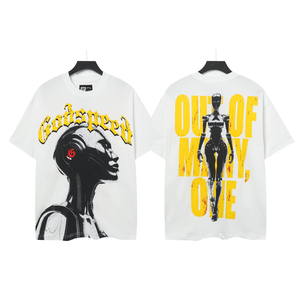 Godspeed Out Of Many, One Cyber Robot Graphic Tee