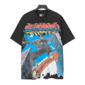 Godspeed Skeleton Skateboard City Graphic T‑Shirt (Washed Black)