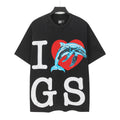 Godspeed I Love GS Dolphin Graphic T‑Shirt (Washed Black)