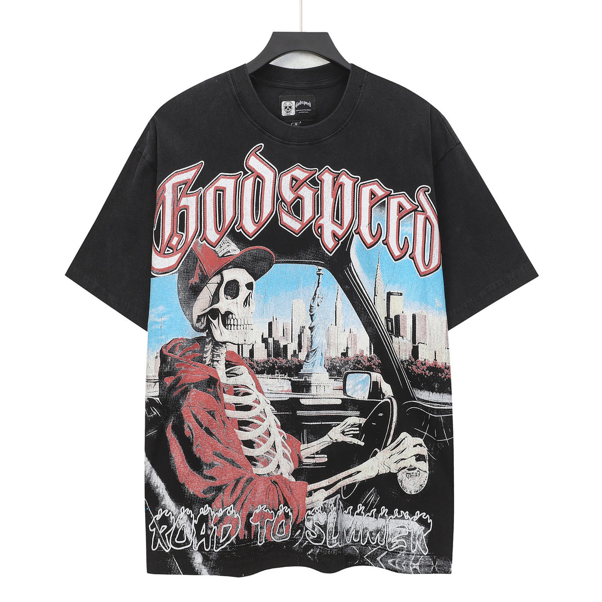 Godspeed Road To Summer Short Sleeve Tee (Washed Black)