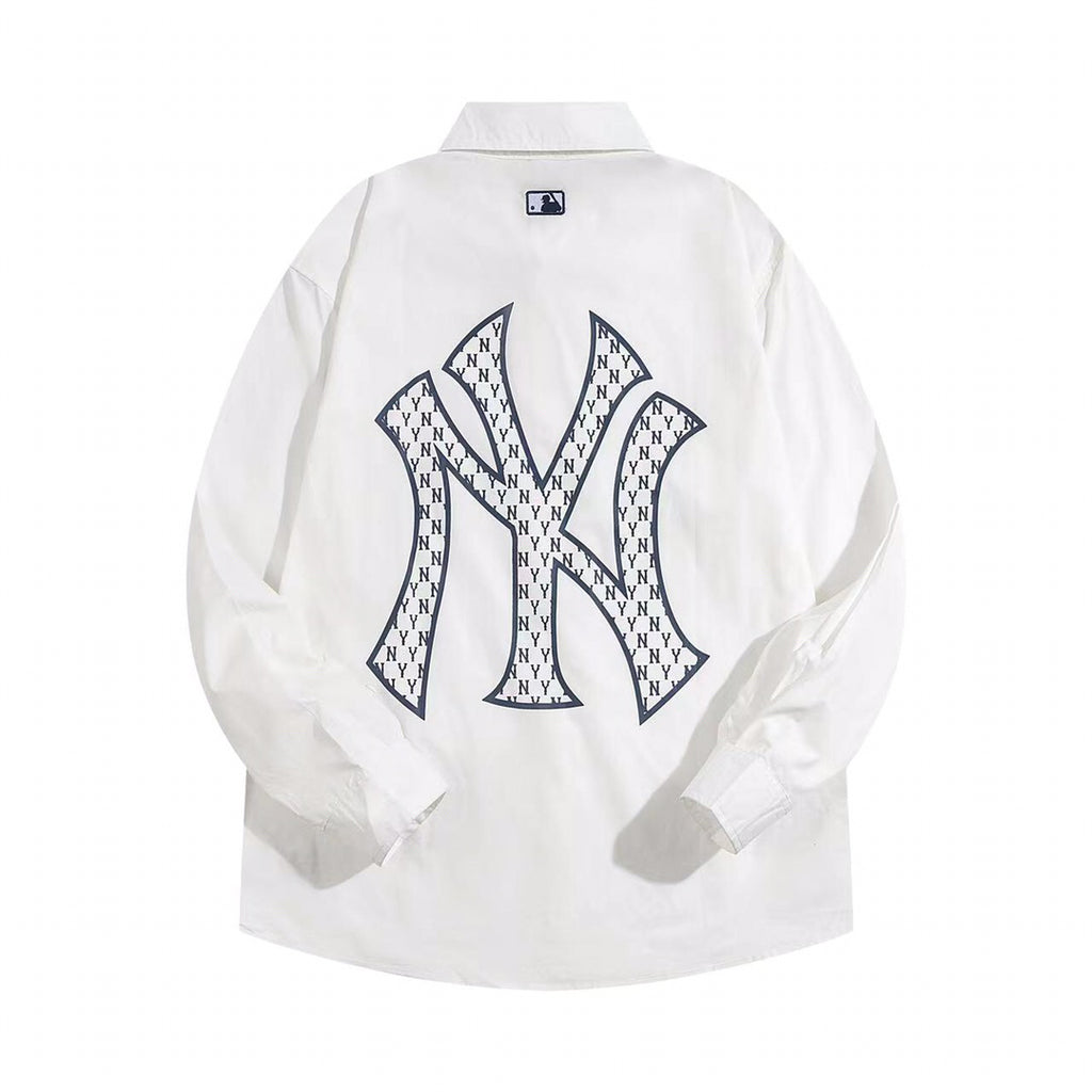 NY Yankees Classic NY Oxford Button-Down Shirt - Cream White