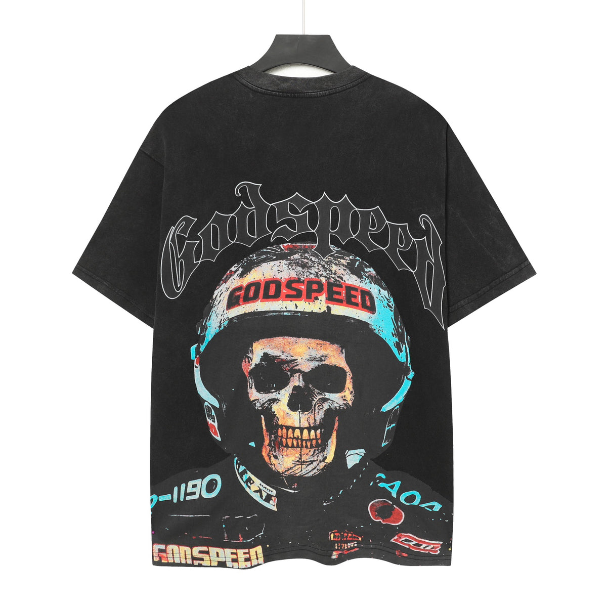 Godspeed Racer Skull Vintage Washed Graphic Tee