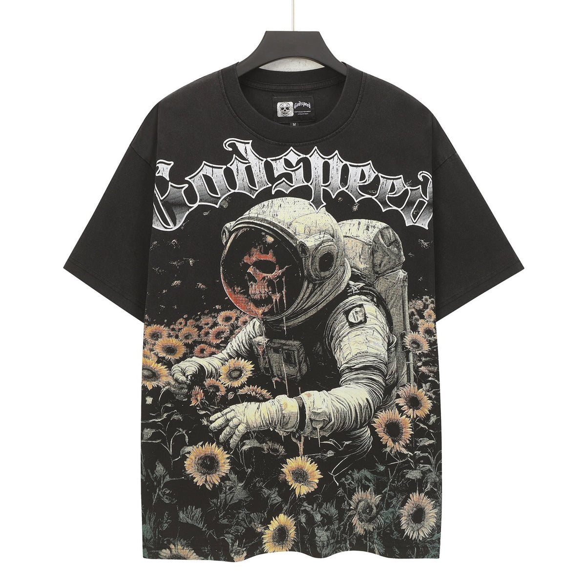 Godspeed Astronaut Sunflower "Make It All In One" Vintage Short‑Sleeve Tee