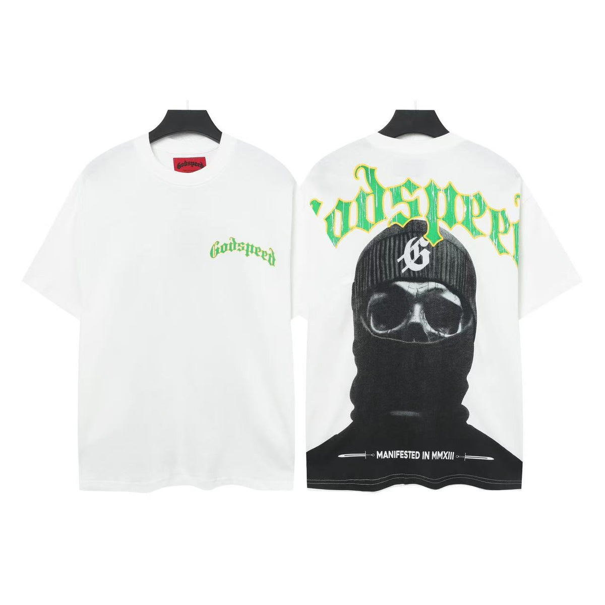 Godspeed Balaclava Skull Double‑Sided Vintage Short‑Sleeve Tee
