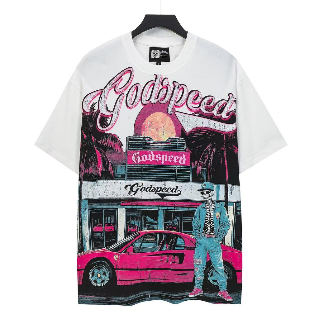 Godspeed Miami Drive‑In Short Sleeve Tee (Vintage White)
