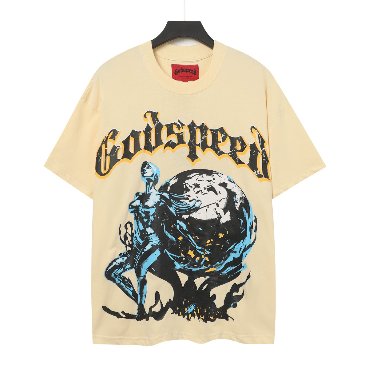 Godspeed Atlas Globe Vintage T‑Shirt Oversized Streetwear Graphic Tee