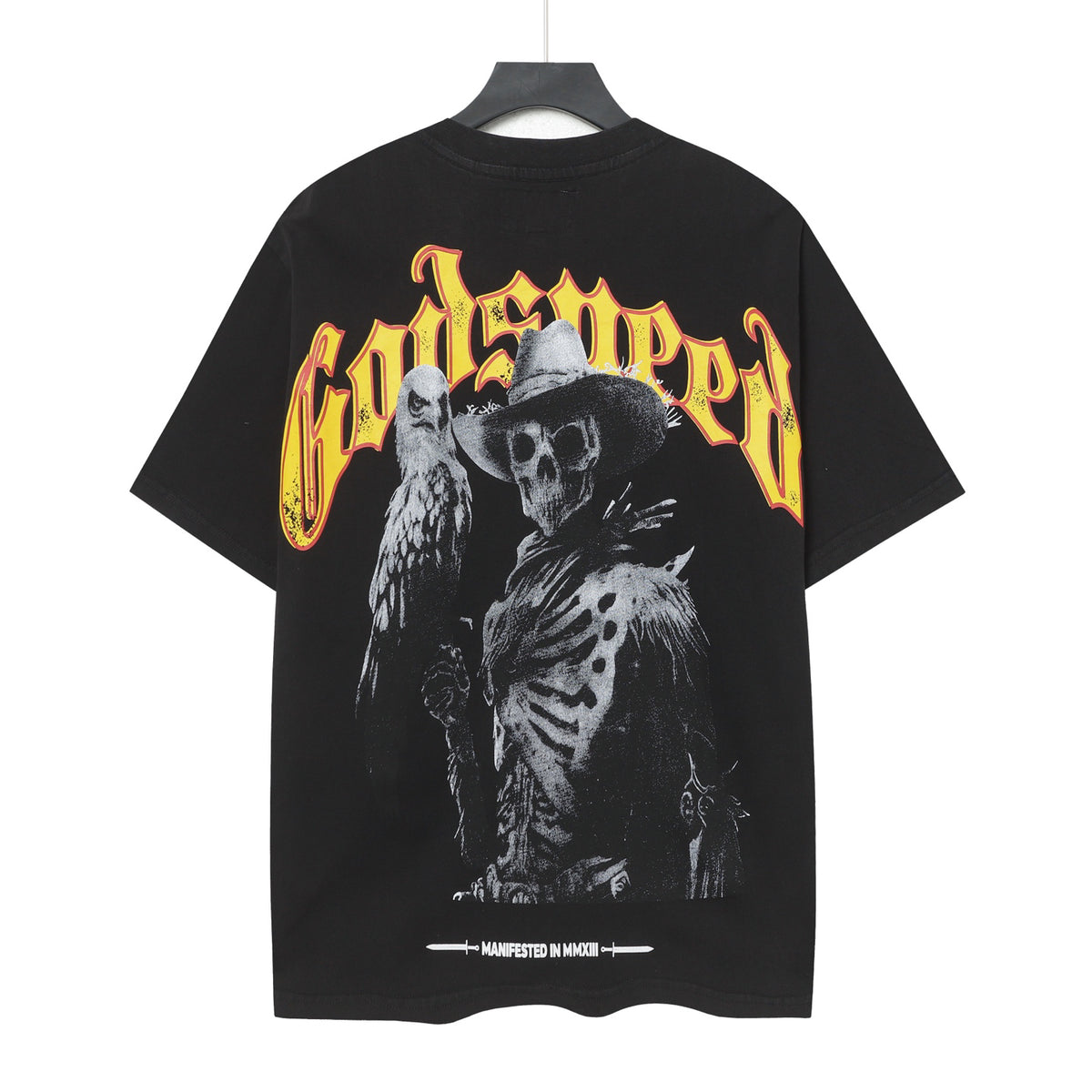 Godspeed Outlaw Cowboy Skull Eagle Vintage Graphic Tee