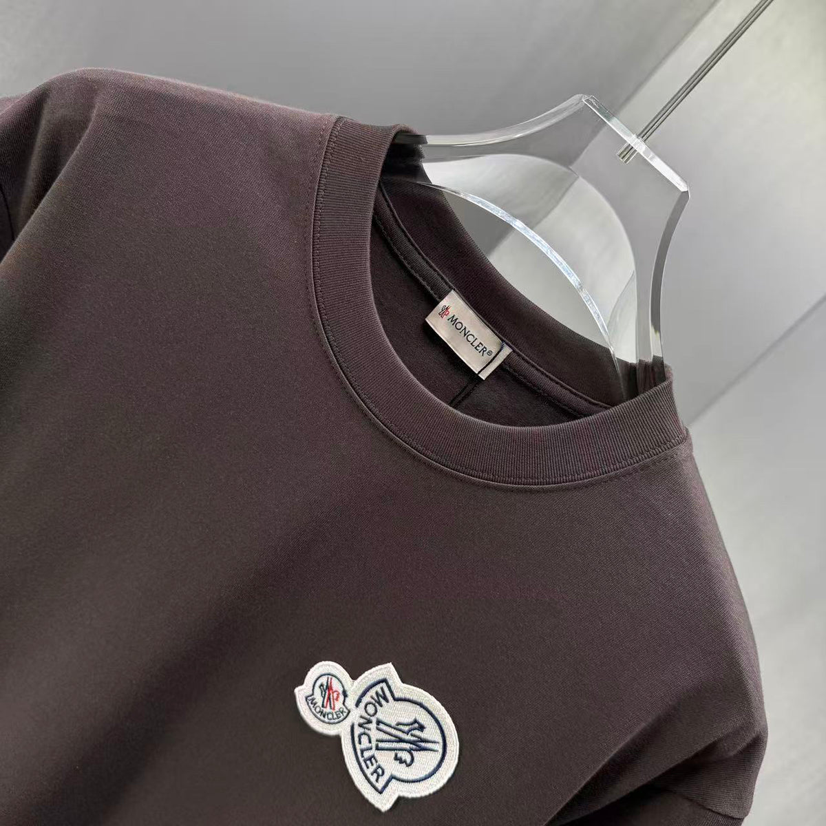 Moncler Double Badge T-Shirt Dark Brown