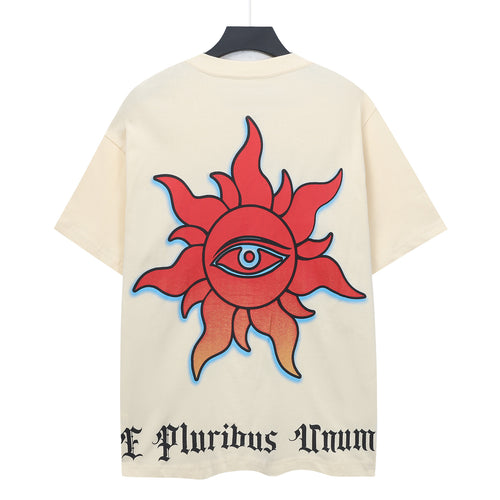Godspeed Desert Road Trip Skeleton Driving Short Sleeve Tee (Cream Off‑White)