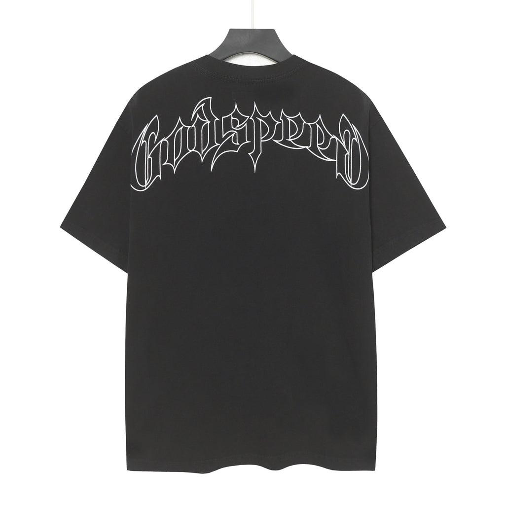 Godspeed NYC Skull Skyline Vintage Graphic Tee