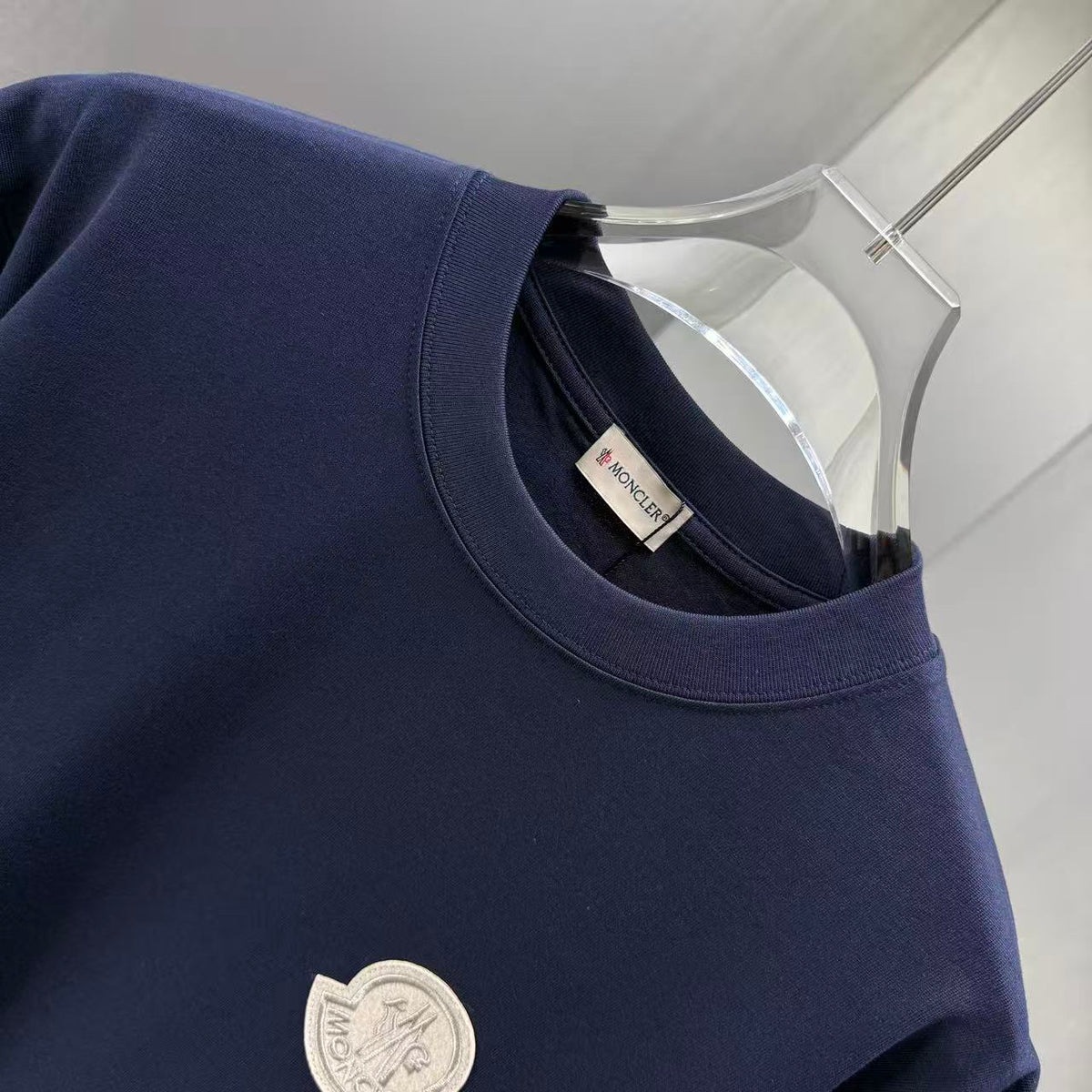 Moncler Tonal 3D Badge T-Shirt Navy