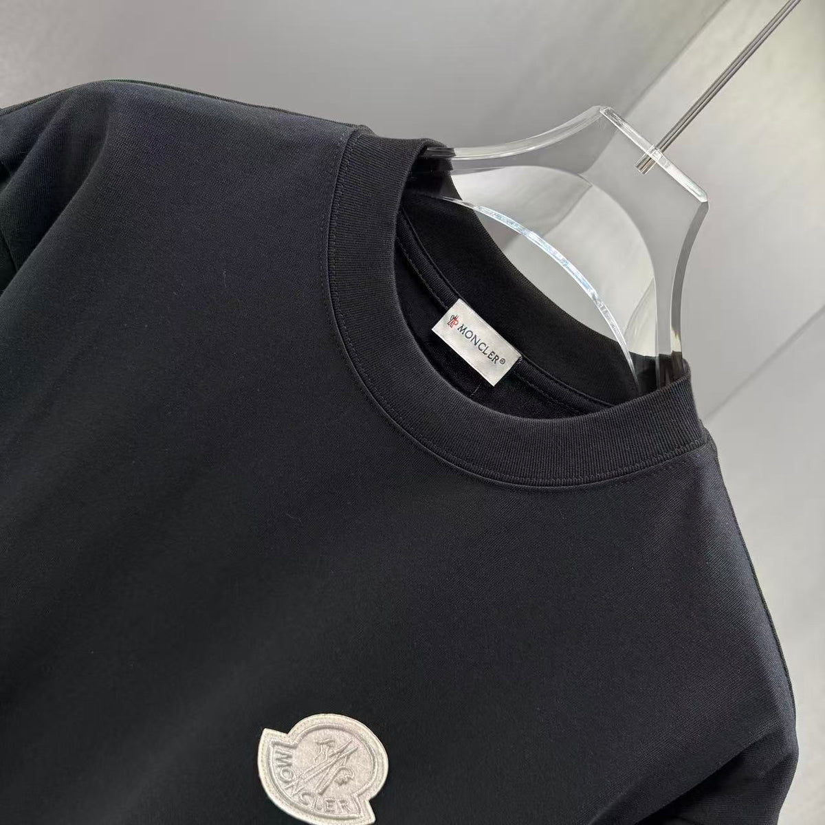 Moncler Tonal 3D Badge T-Shirt Black