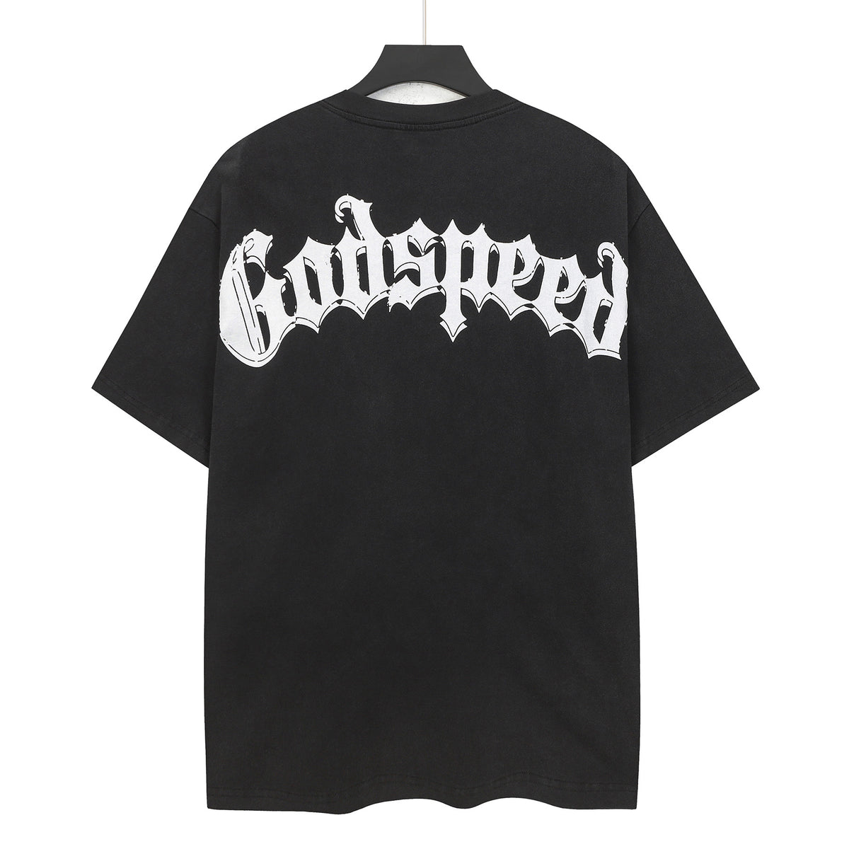 Godspeed Ghost Rider Biker Short Sleeve Tee (Washed Black)