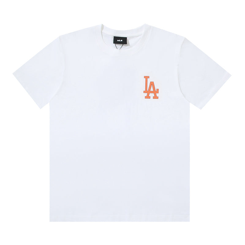 MLB Monogram‑Pattern Big Logo Cotton Crew‑Neck Short‑Sleeve T‑Shirt