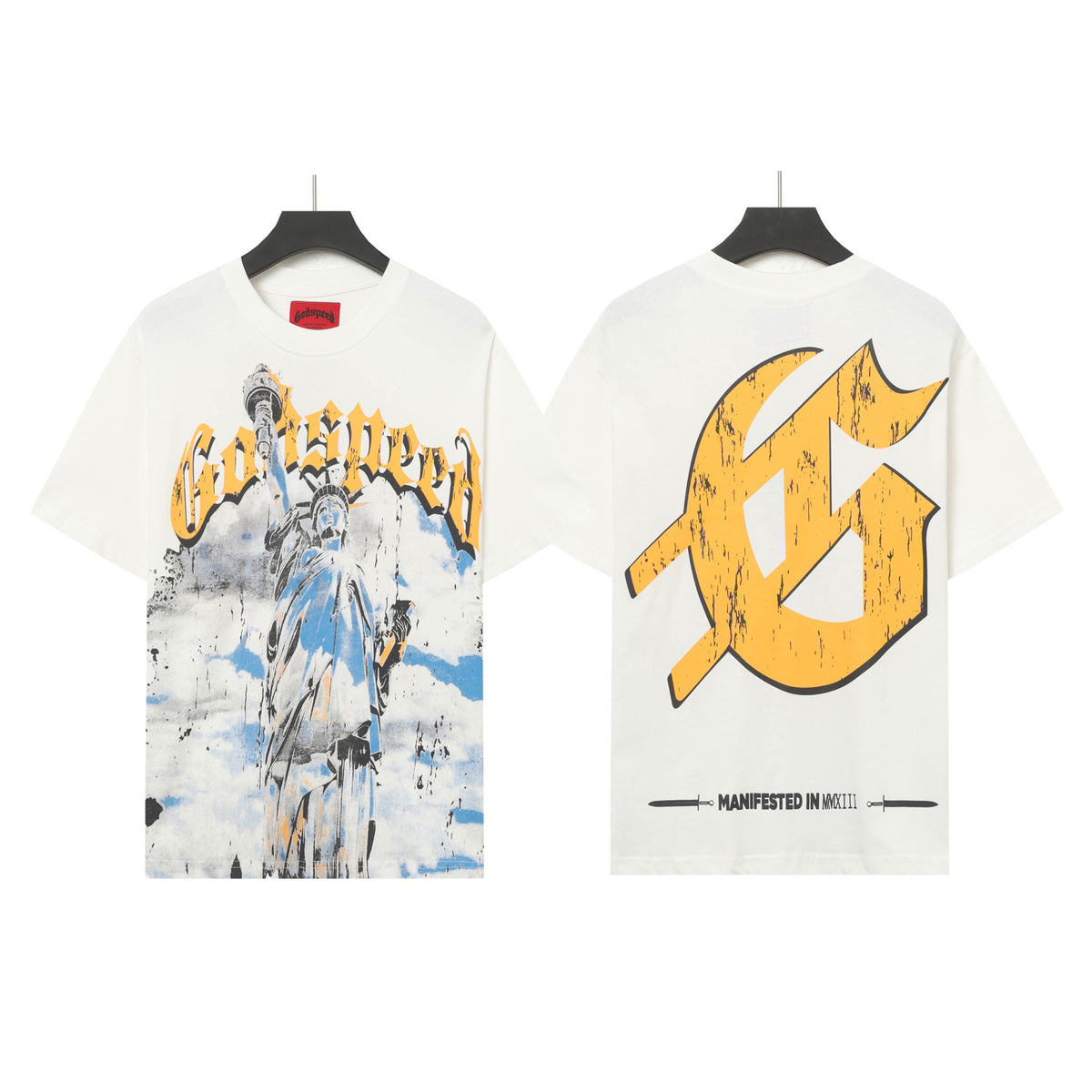 Godspeed Statue Of Liberty Big G Logo Double‑Sided Graphic T‑Shirt