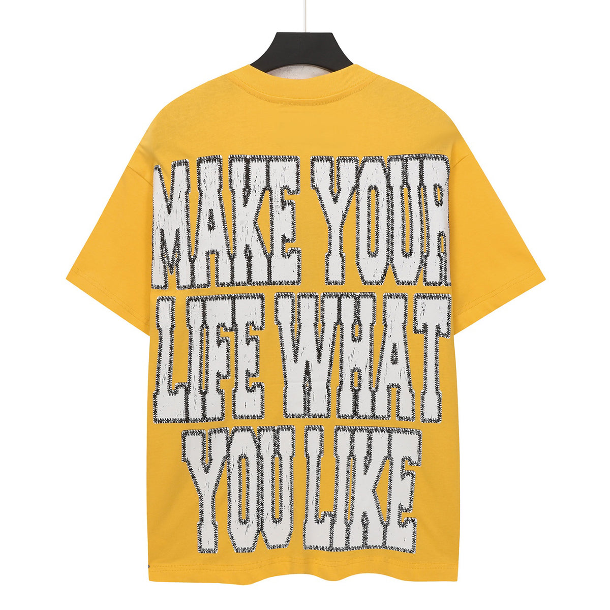 Godspeed Graffiti Wall Skeleton Short Sleeve Tee (Mustard Yellow)