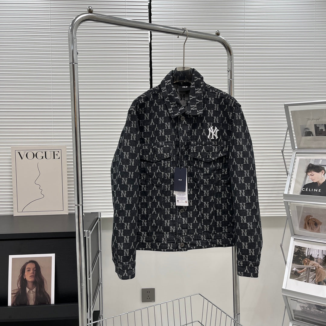 NY Yankees All-Over Monogram Denim Jacket