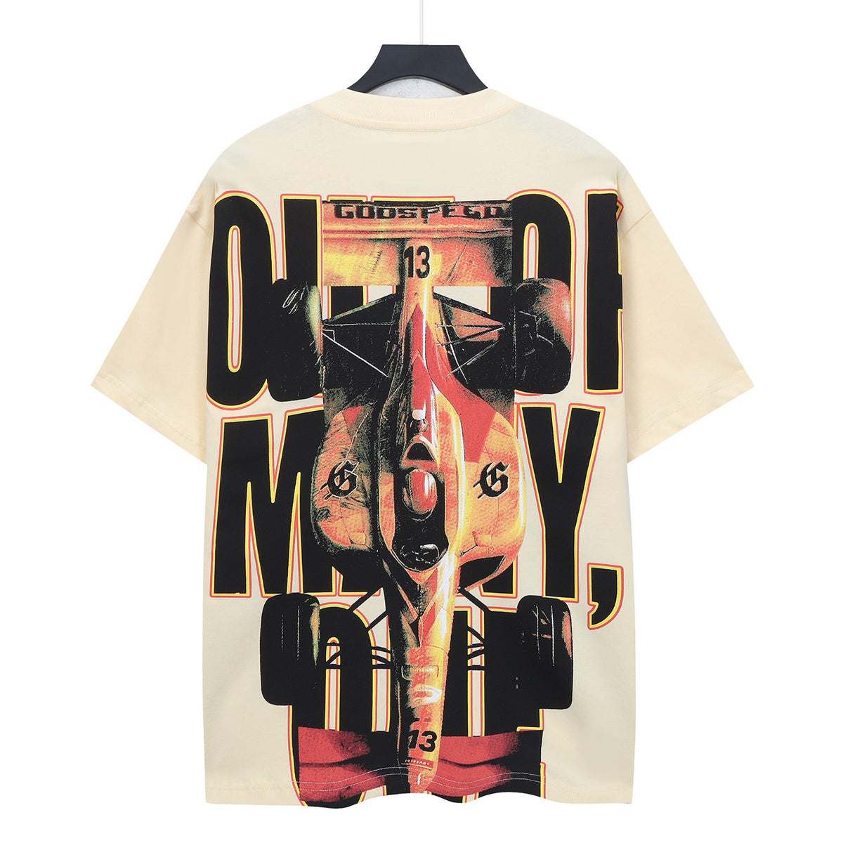Godspeed F1 Race Champion Vintage Short‑Sleeve Tee (Cream)
