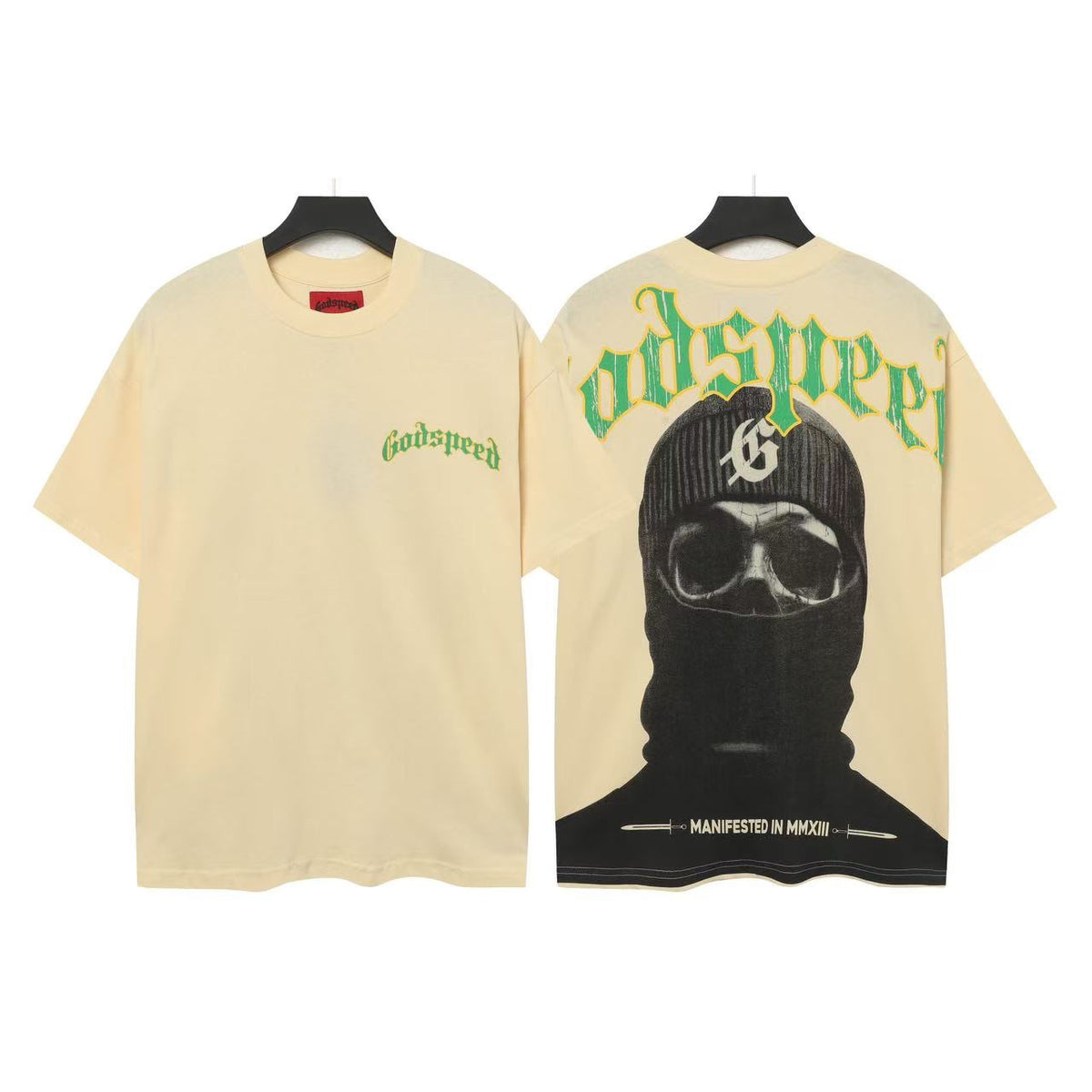 Godspeed Balaclava Skull Double‑Sided Vintage Short‑Sleeve Tee