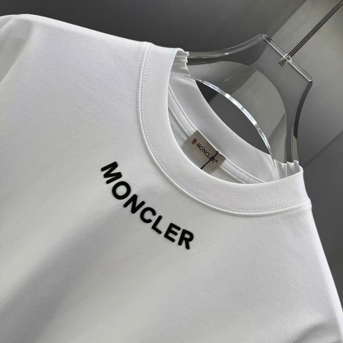 Moncler Lettering Logo T-Shirt White