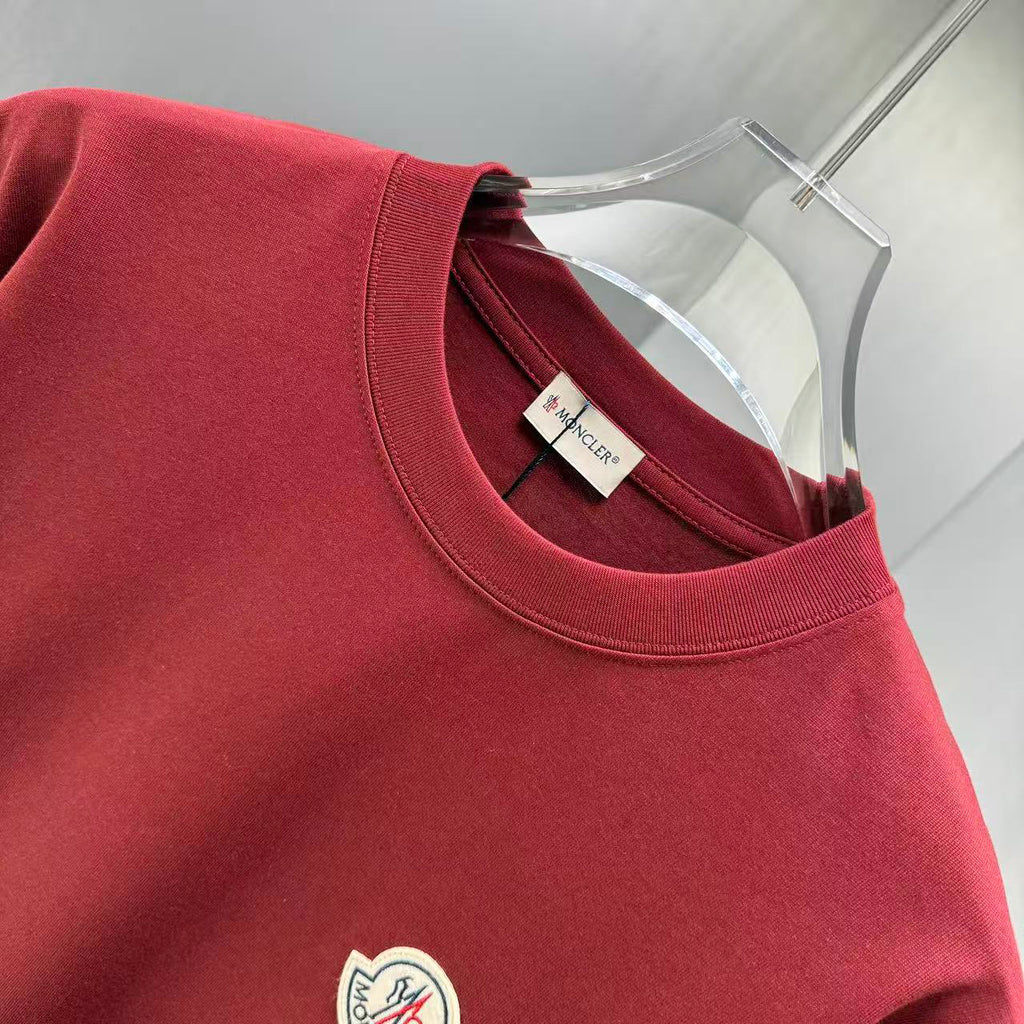 Moncler Classic Badge T-Shirt Deep Red