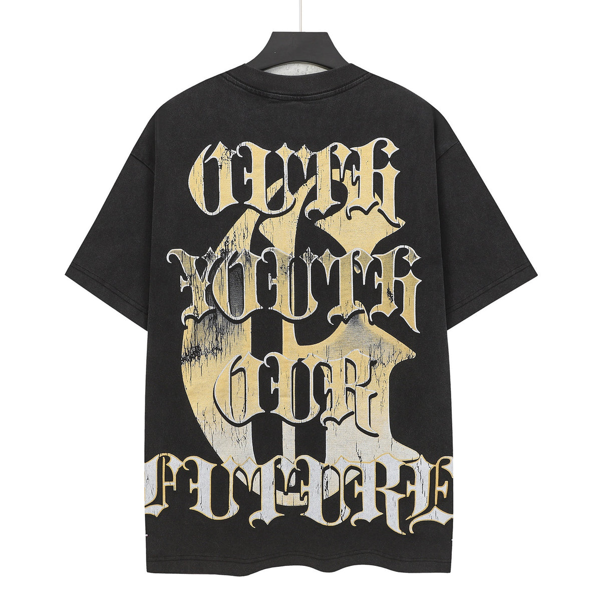 Godspeed Skeleton Jet‑Ski Summer Vintage Short‑Sleeve Tee (Washed Black)