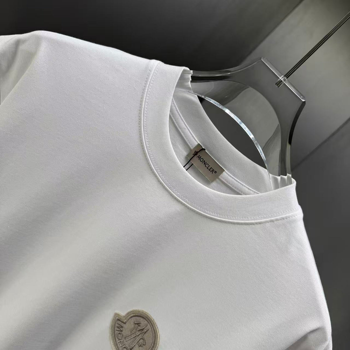Moncler Tonal 3D Badge T-Shirt White