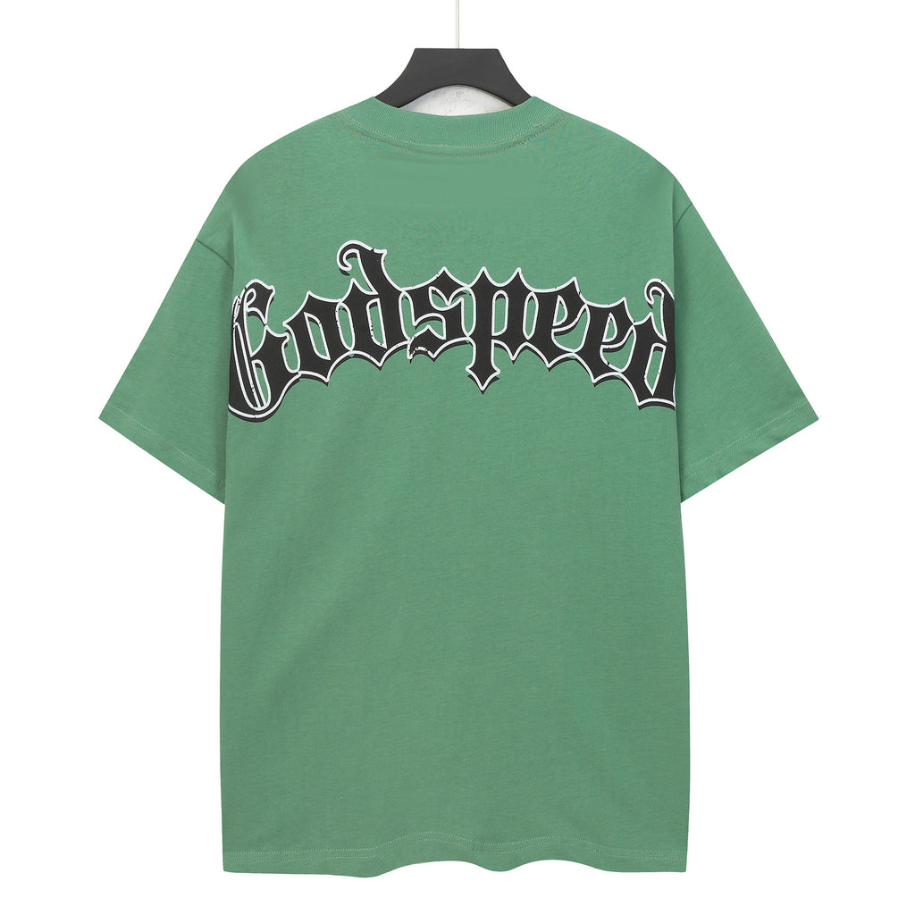 Godspeed Ghost Rider Castle Short Sleeve Tee (Forest Green)