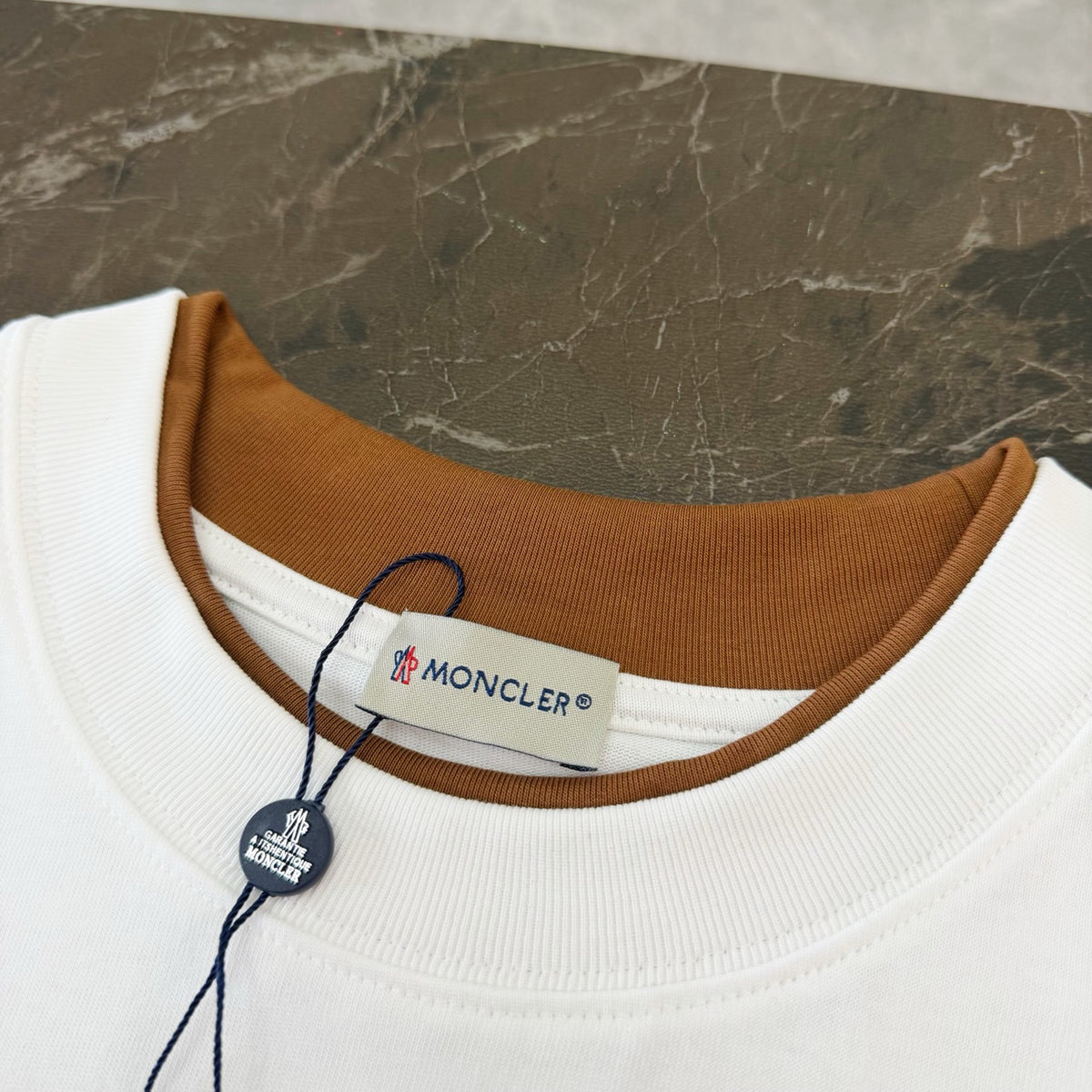 Moncler Shelton Logo Embroidered T-Shirt White