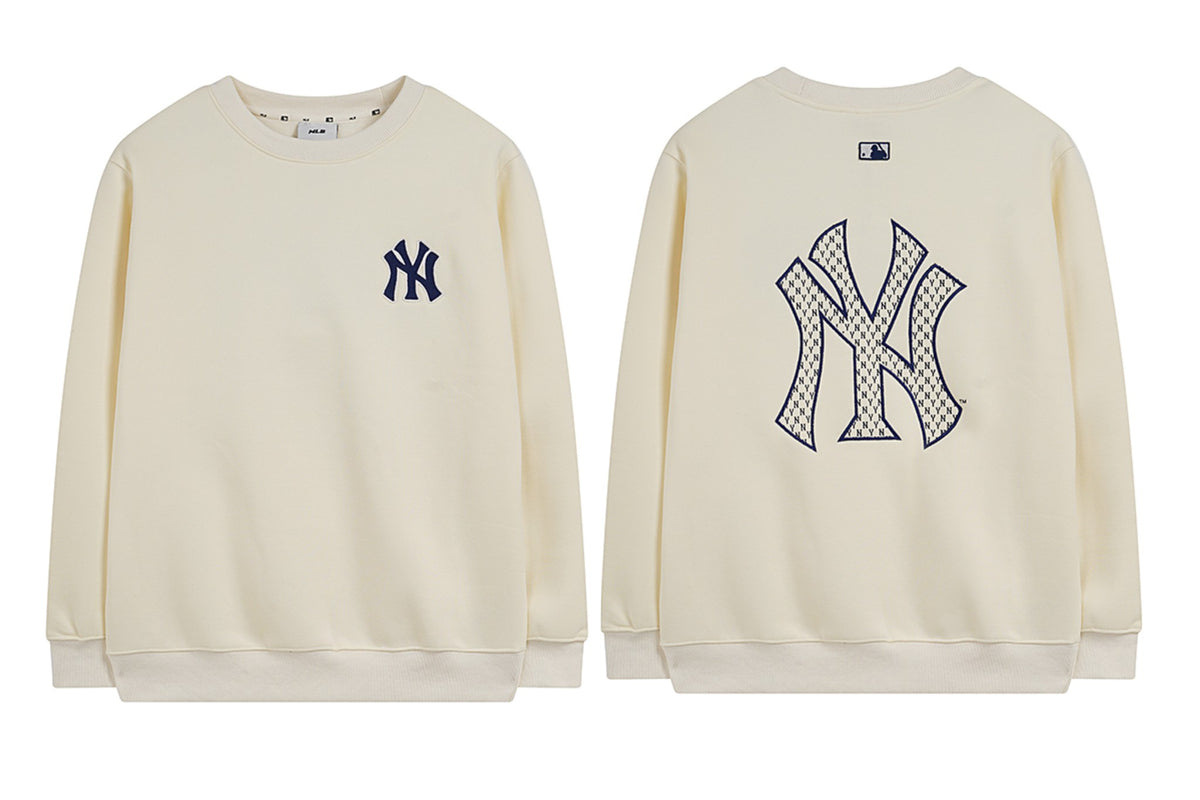 NY Yankees Diamond Monogram Fill Crewneck Sweatshirt