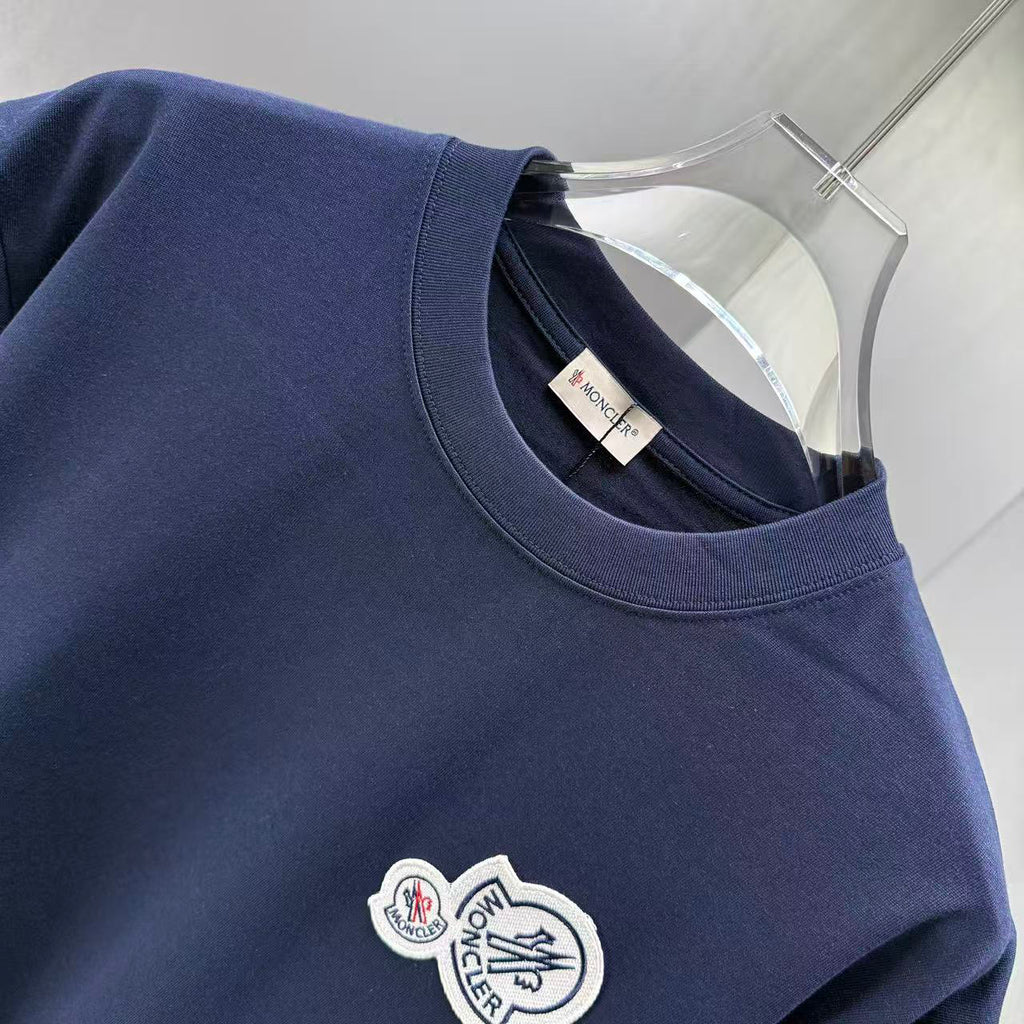 Moncler Double Badge T-Shirt Navy
