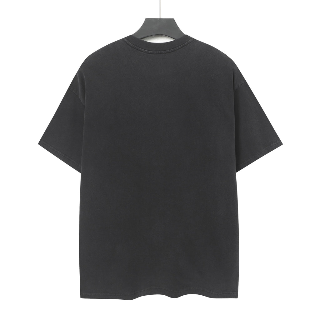 Godspeed American Flag Hooded Skeleton Short‑Sleeve T‑Shirt (Black)