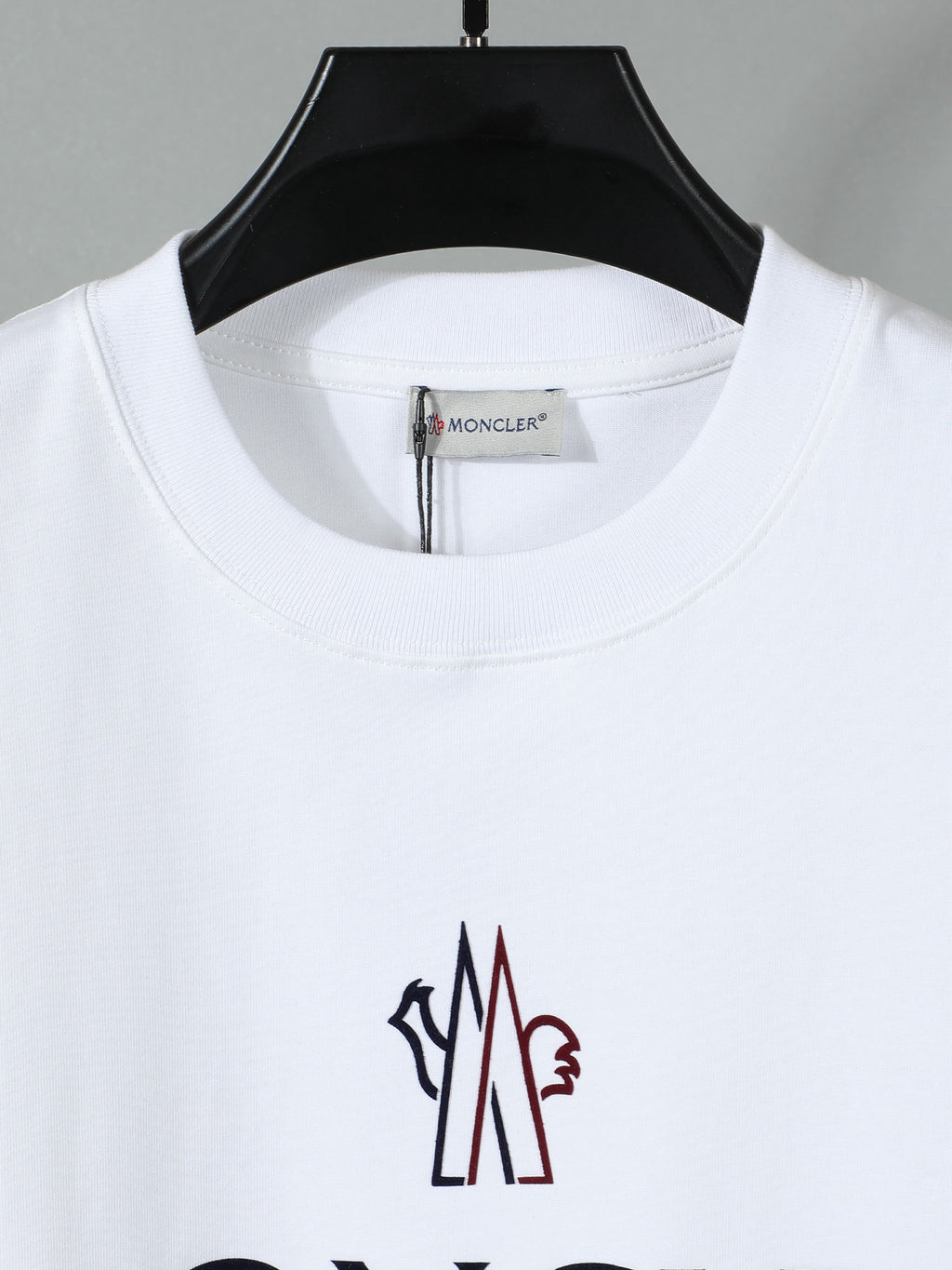 Moncler Wordmark Logo Graphic Tee White