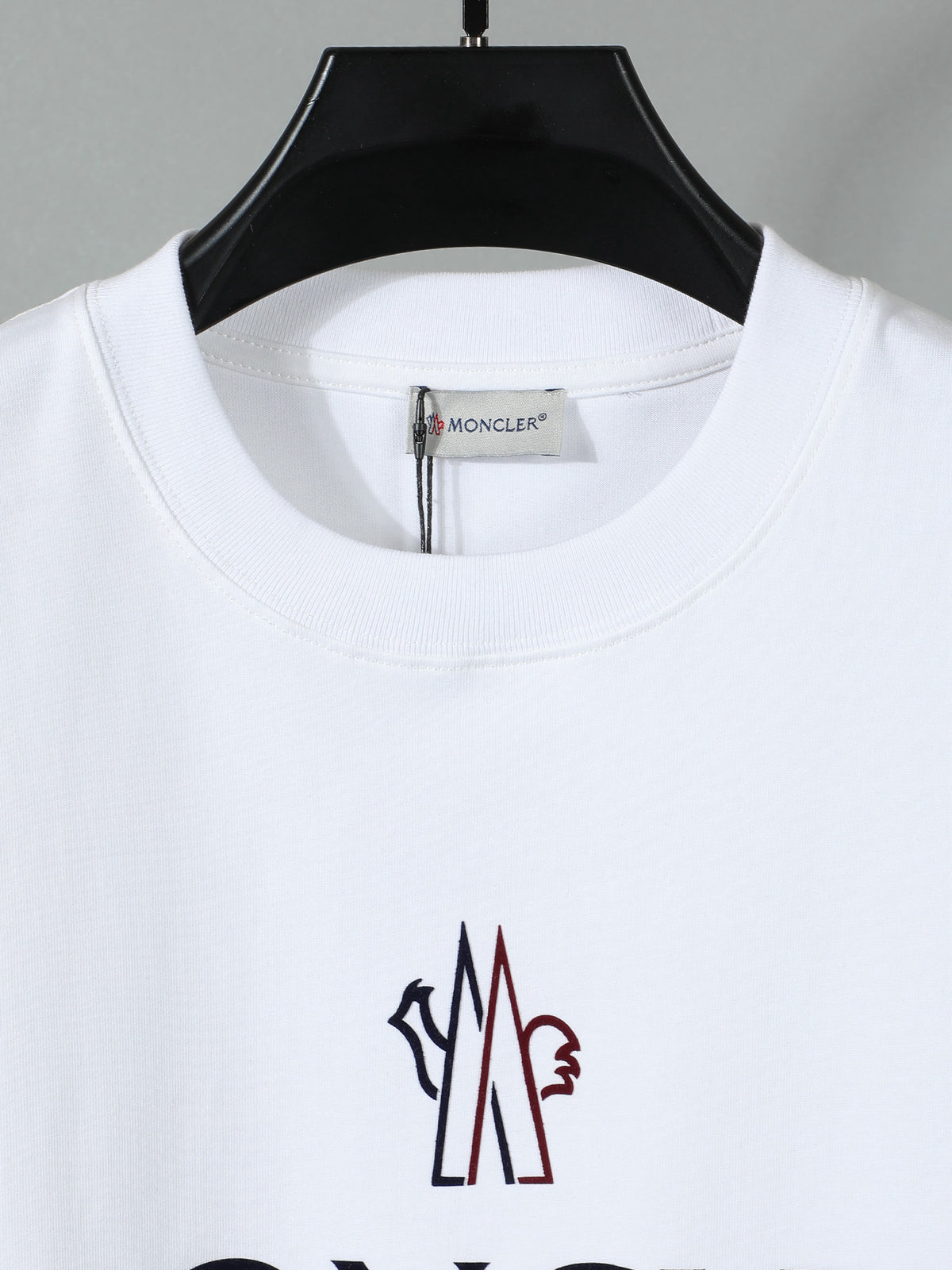 Moncler Wordmark Logo Graphic Tee White