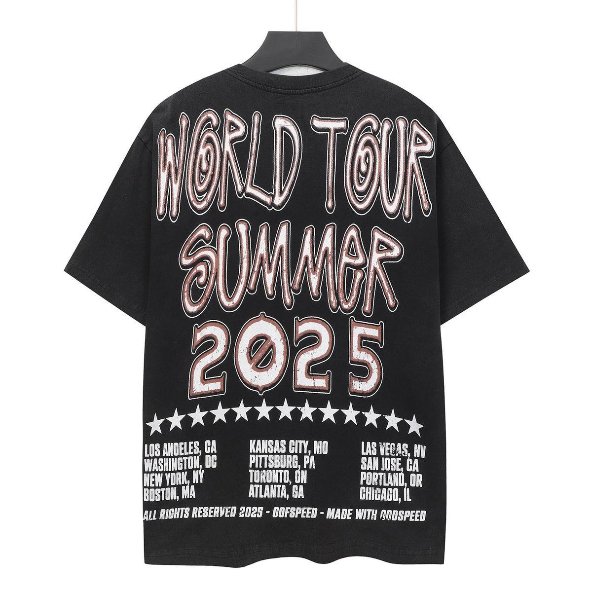 Godspeed Road To Summer Short Sleeve Tee (Washed Black)