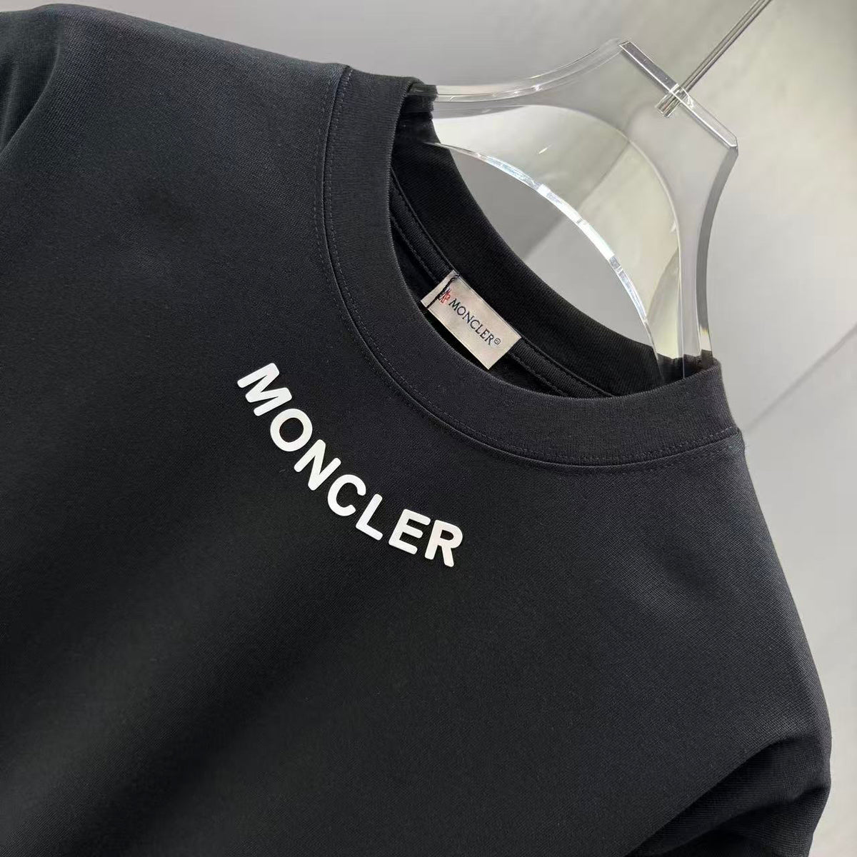 Moncler Lettering Logo T-Shirt Black