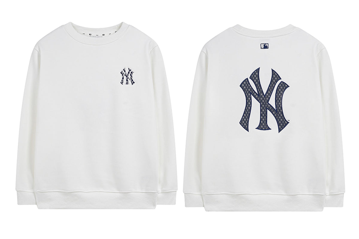 NY Yankees Monogram Fill Logo Crewneck Sweatshirt