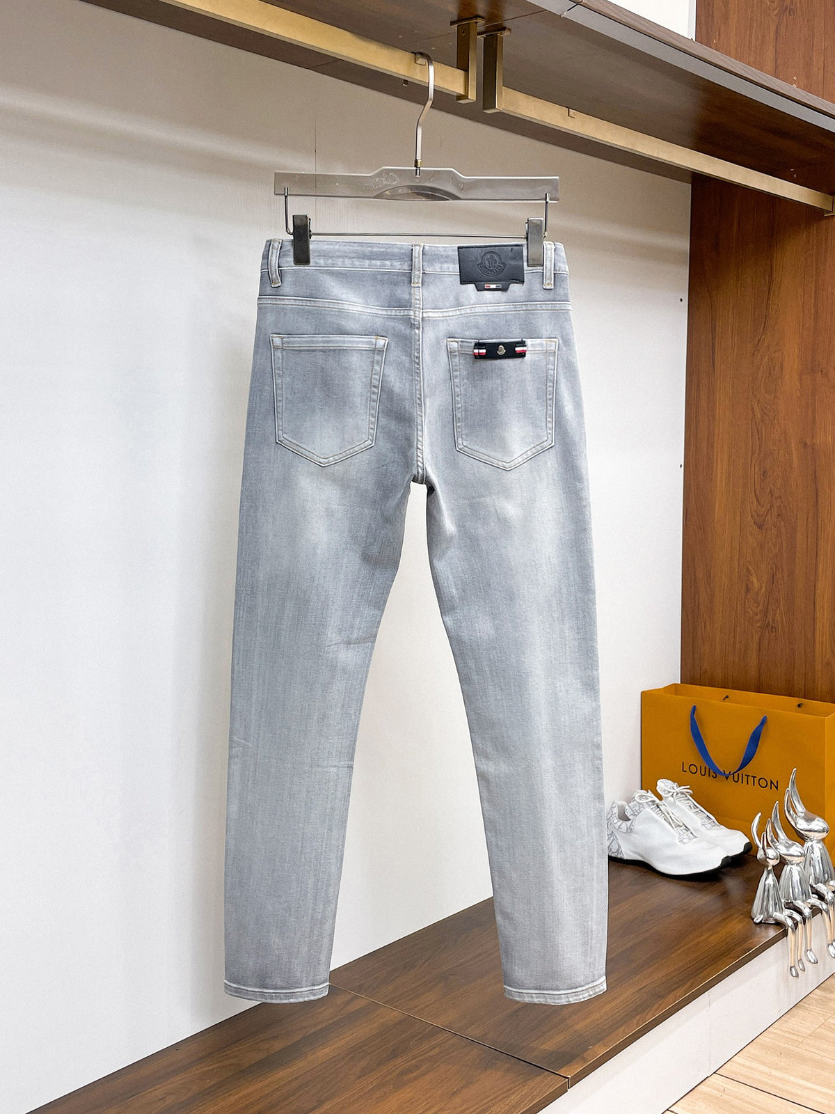Moncler Slim‑Fit Washed Denim Jeans