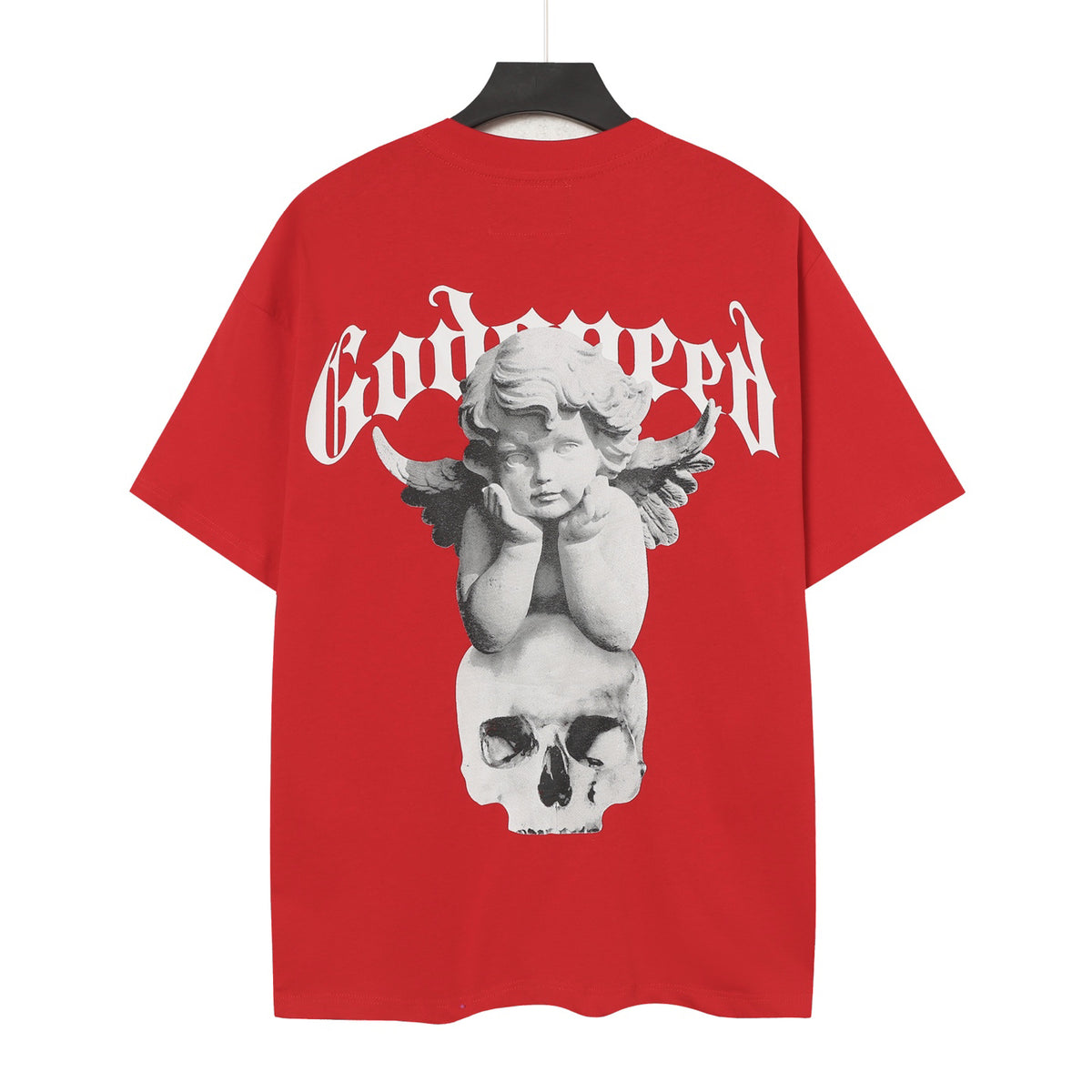 Godspeed Cherub Skull Red Vintage Graphic Tee