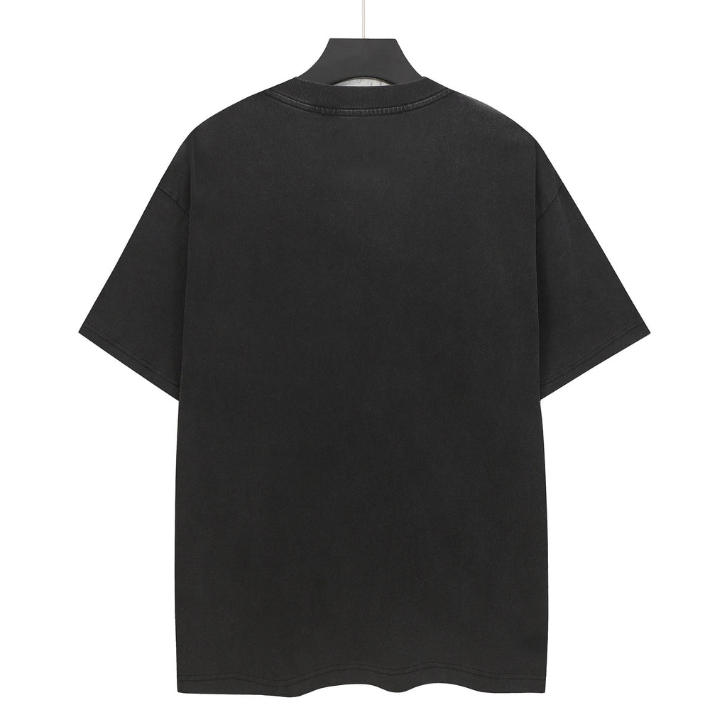 Godspeed Roman Skeleton Ruins Vintage Short‑Sleeve Tee (Washed Black)