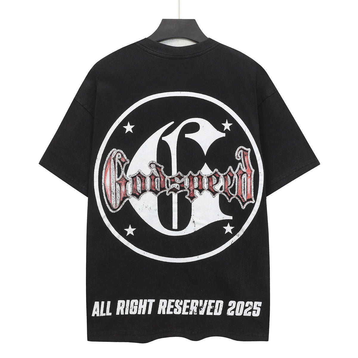 Godspeed Grim Reaper Graffiti Alley Vintage Short‑Sleeve Tee (Washed Black)