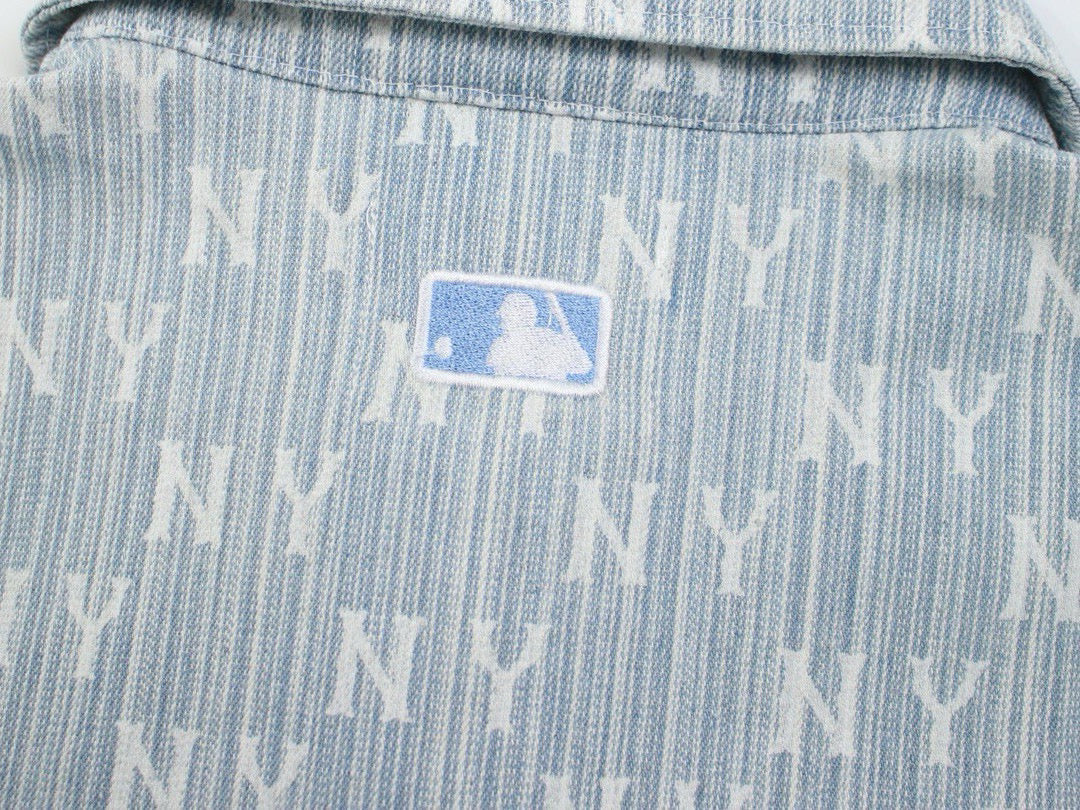NY Yankees All-Over Monogram Jacquard Woven Shirt