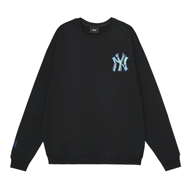 NY Yankees Iridescent NY Logo Crewneck Sweatshirt