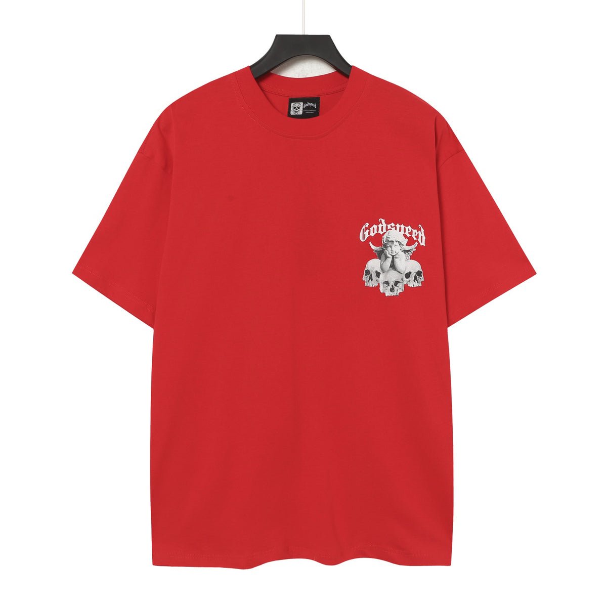 Godspeed Cherub Skull Red Vintage Graphic Tee