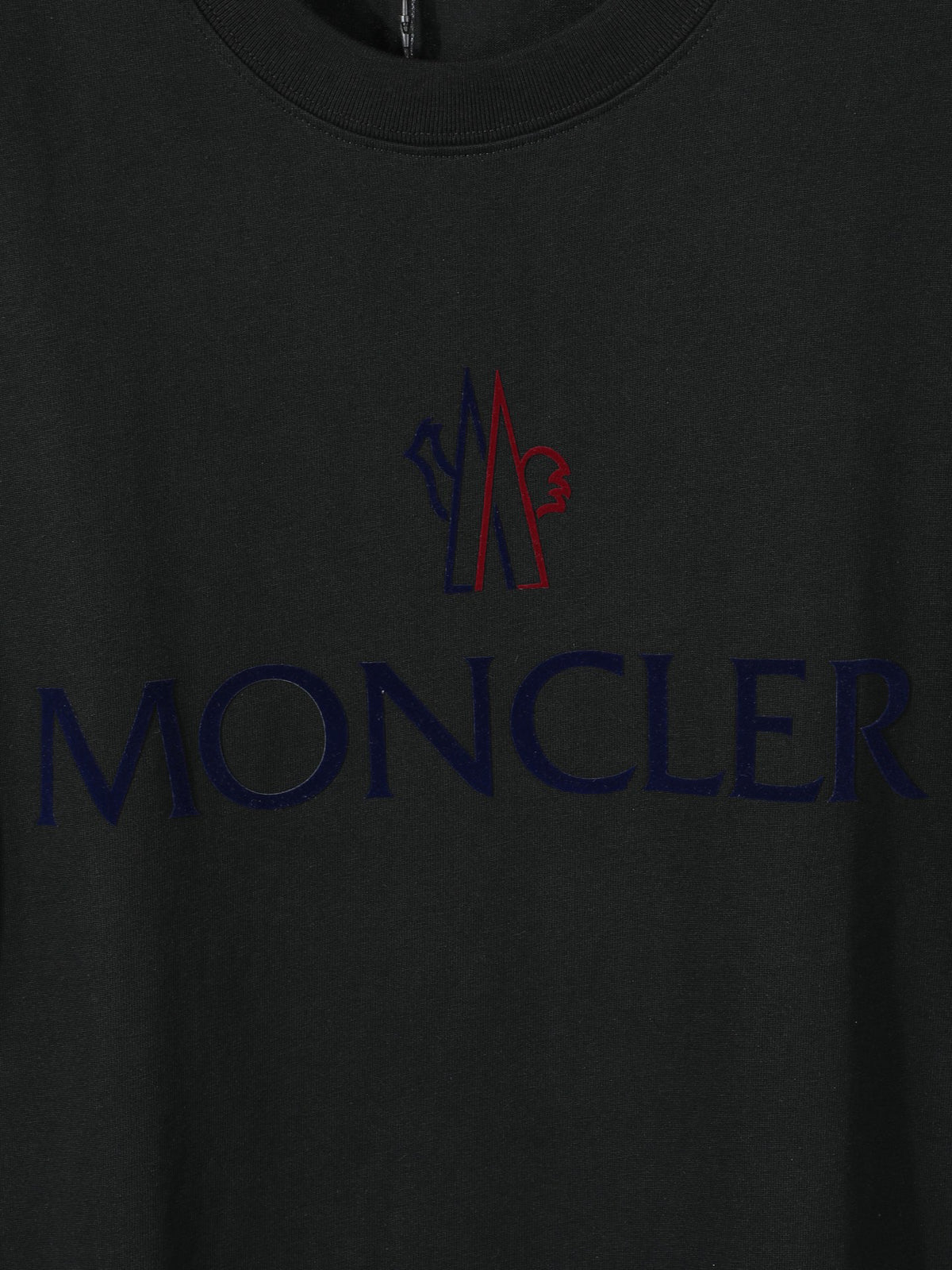 Moncler Wordmark Logo Graphic Tee Black