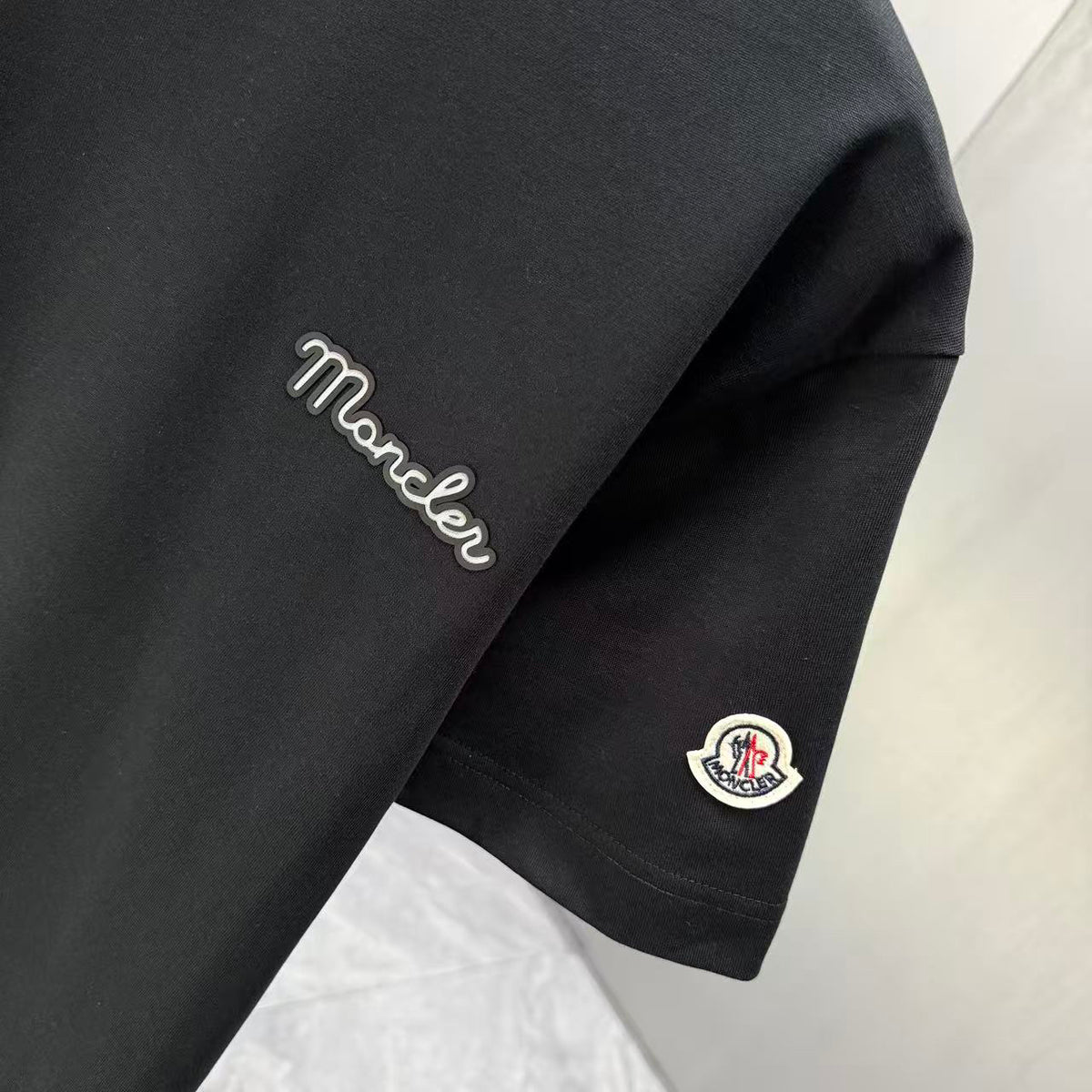 Moncler Script Logo T-Shirt Black