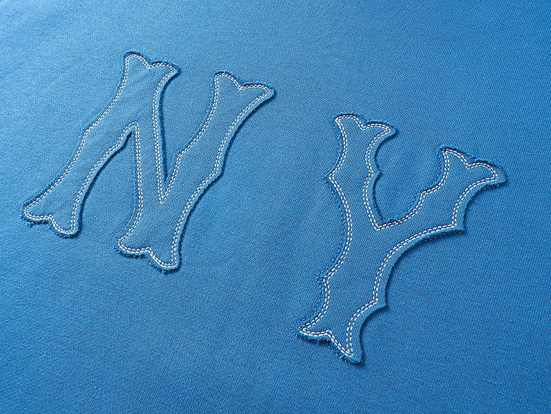 NY Yankees Outline NY Logo Pullover Hoodie